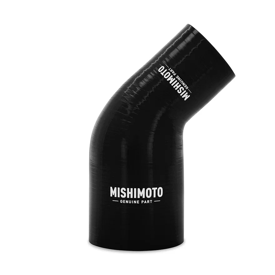 Mishimoto MMCP-R45-2030BK, 45-Degree Transition Coupler, Black, Silicone, 2.00in to 3.00in