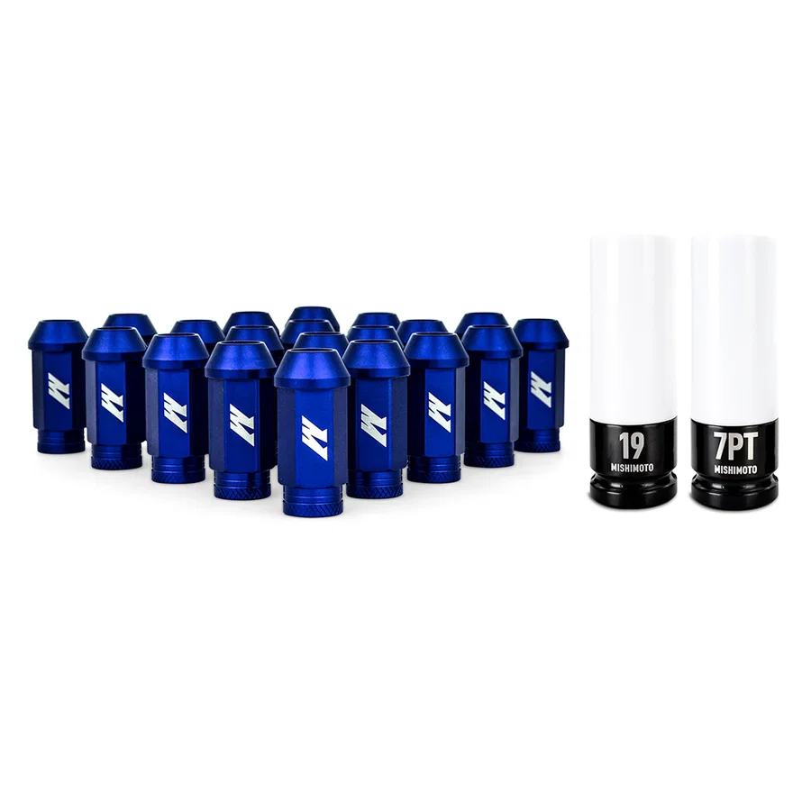Aluminum Locking Lug Nuts 1/2 X 20, Blue, 23pc Set