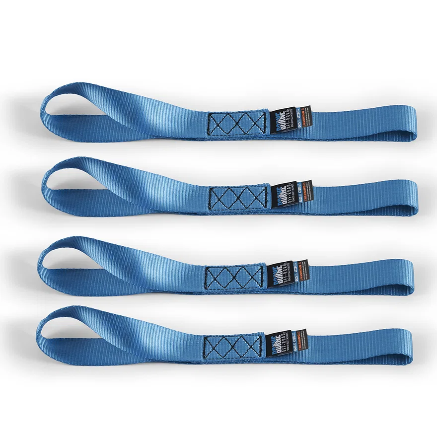 Mishimoto BNRTC-SLP-4BL, Borne Off-Road BNRTC-SLP-4BK Soft Loop Tie-Down Straps, Blue