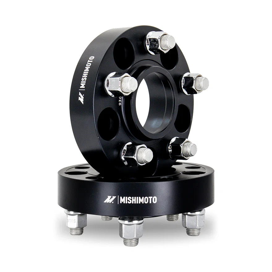 Wheel Spacers, Black, 5X114.3, 70.5mm Center Bore, M14 X 1.5, 25mm