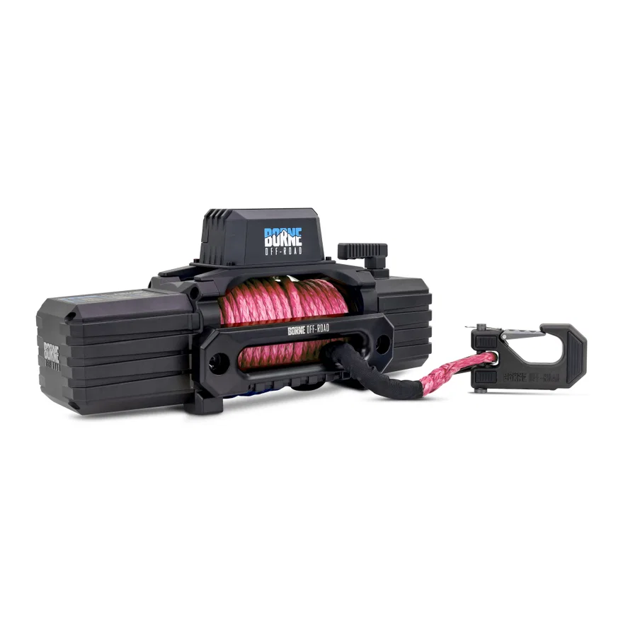 Mishimoto BNWN-10-SPK, Borne Off-Road BNWN-10-SPK 10K Winch, Pink, Synthetic Rope
