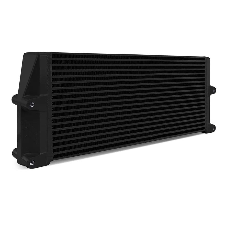 Mishimoto MMOC-SSO-17BK, Universal Oil Cooler, HD Bar-and-Plate, Black, 17" Core, Same-Side Outlets