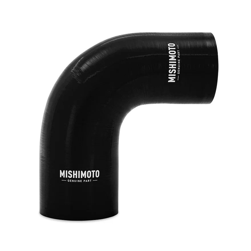 Mishimoto MMCP-R90-25275BK, 90-Degree Transition Coupler, Black, Silicone, 2.50in to 2.75in