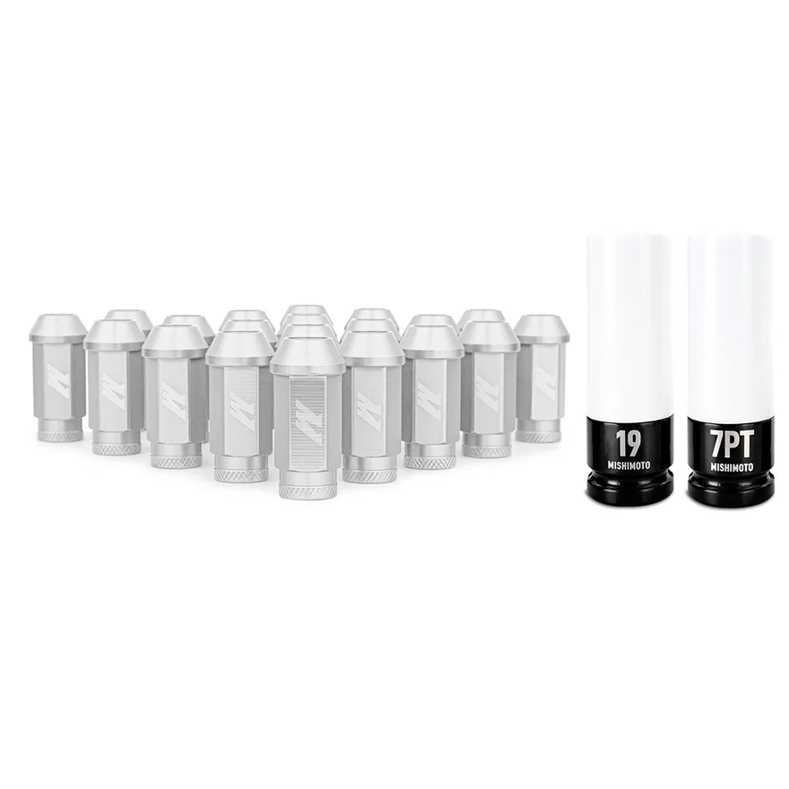 Aluminum Locking Lug Nuts 1/2 X 20, Silver, 23pc Set