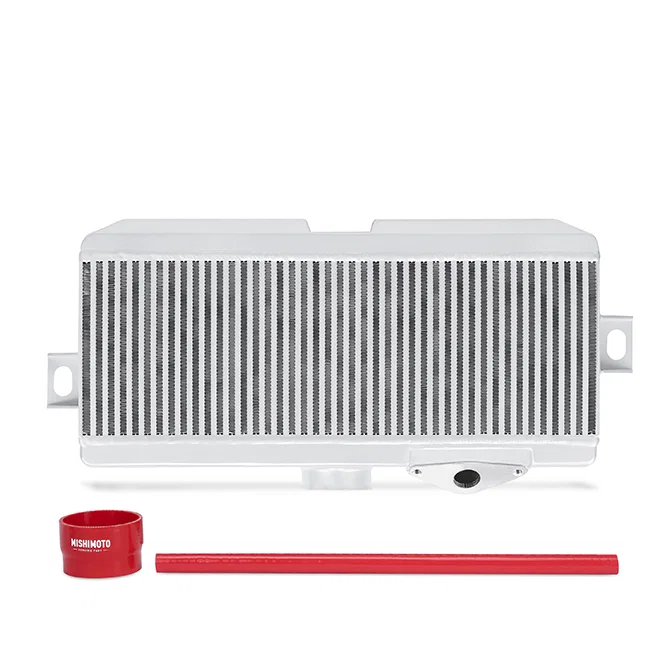 Mishimoto MMTMIC-STI-08SLRD, Performance TMIC, Red Hoses Silver Cooler, fits Subaru WRX STI 2008-2021