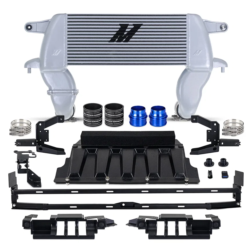 Mishimoto MMINT-BR-21HSL, Front Intercooler, Silver, High-Mount, fits Ford Bronco 2.3L/2.7L 2021+