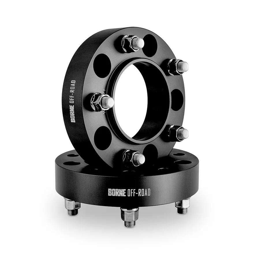 Borne Off-Road BNWS-010-250BK Wheel Spacers, Black, 5x150, 110.1 Center Bore, M14x1.5, 1.00in