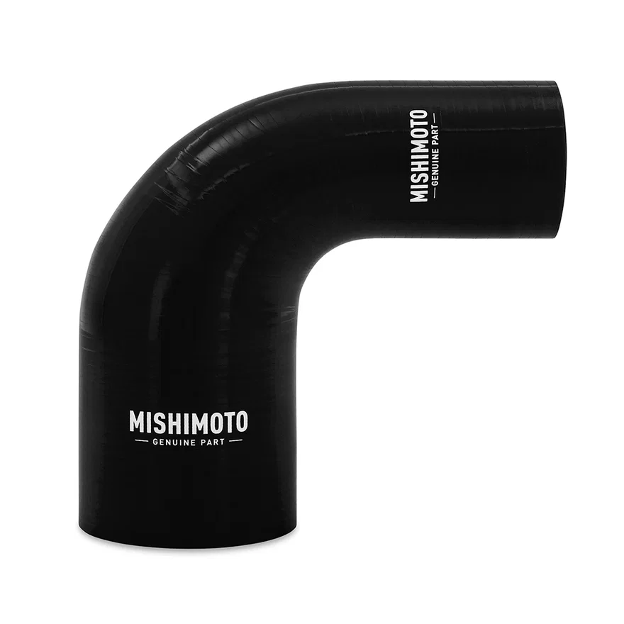 Mishimoto MMCP-R90-2030BK, 90-Degree Transition Coupler, Black, Silicone, 2.00in to 3.00in