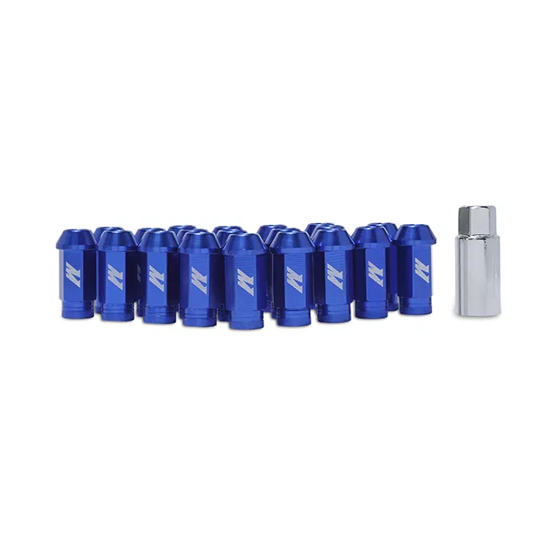 Aluminum Locking Lug Nuts, M12 x 1.25, Blue