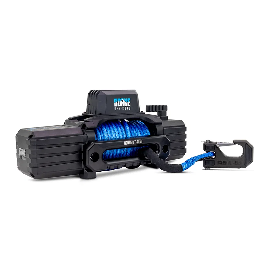 Mishimoto BNWN-12-SBL, Borne Off-Road BNWN-12-SBL 12K Winch, Blue, Synthetic Rope