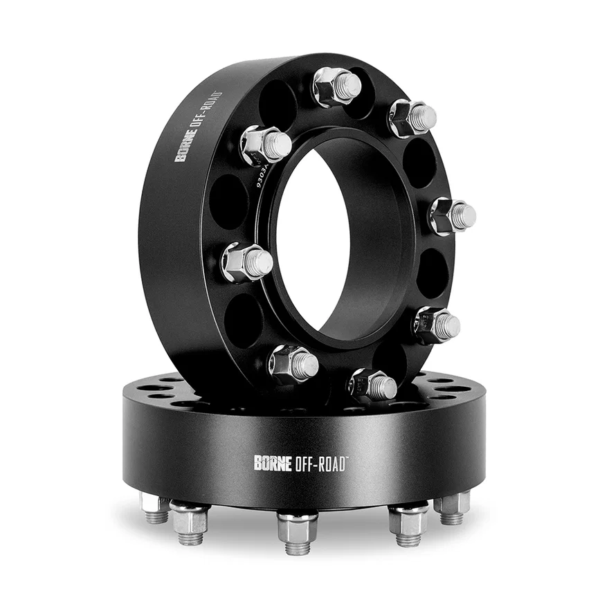 Borne Off-Road BNWS-001-250BK Wheel Spacers, Black, 6X139.7, 93.1mm Center Bore, M12 X 1.5, 1.00in for Ford