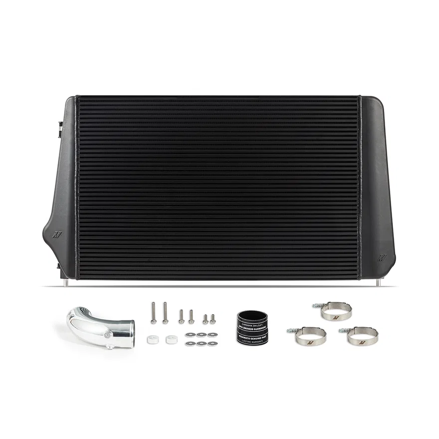 Mishimoto MMINT-DMAX-17BK, Front Intercooler, Black, fits Chevrolet/GMC 6.6L Duramax L5P 2017-2019