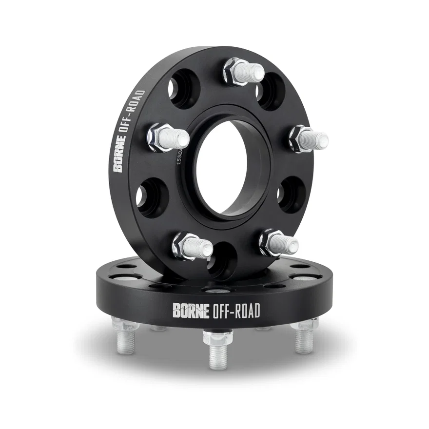 Mishimoto BNWS-017-250BK, Wheel Spacers, Black, 5X139.7, 1 in, fits Dodge Ram 1500 2002-2008