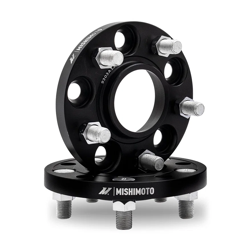 Wheel Spacers, Black, 5x100, 56.1 Center Bore, M12x1.25, 15mm