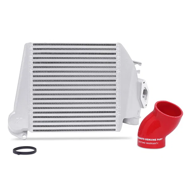 Mishimoto MMTMIC-WRX-08SLRD, Top-Mount Intercooler, Silver Cooler Red Hoses, fits Subaru WRX 2008-2014