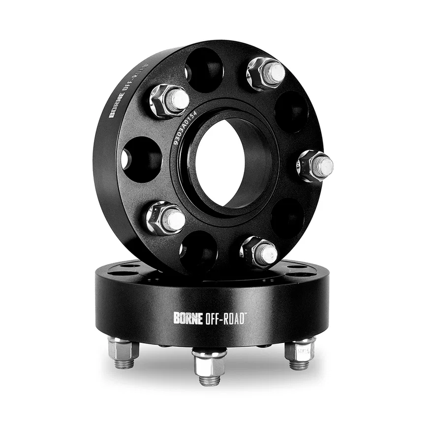 Borne Off-Road BNWS-003-450BK Wheel Spacers, Black, 5X127, 71.6mm Center Bore, M14 X 1.5, 1.75in