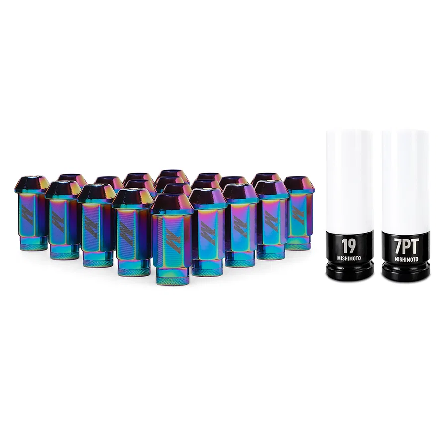 Aluminum Locking Lug Nuts M12x1.5, Neo Chrome, 20pc Set