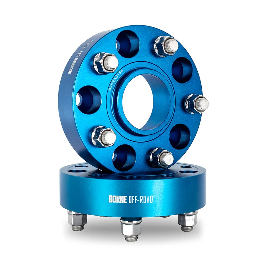 Borne Off-Road BNWS-003-300BL Wheel Spacers, Blue, 5X127, 71.6mm Center Bore, M14 X 1.5, 1.20in