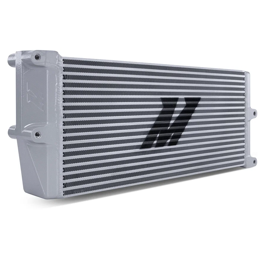 Mishimoto MMOC-OO-17SL, Universal Oil Cooler, HD Bar-and-Plate, Silver, 17" Core, Opposite-Side Outlets