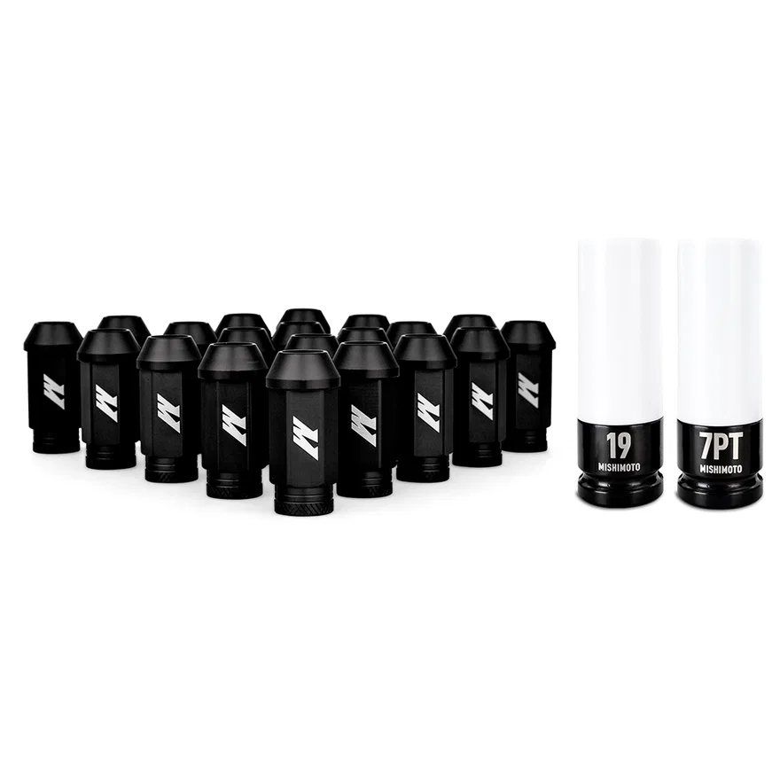 Aluminum Locking Lug Nuts 1/2 X 20, Black, 23pc Set