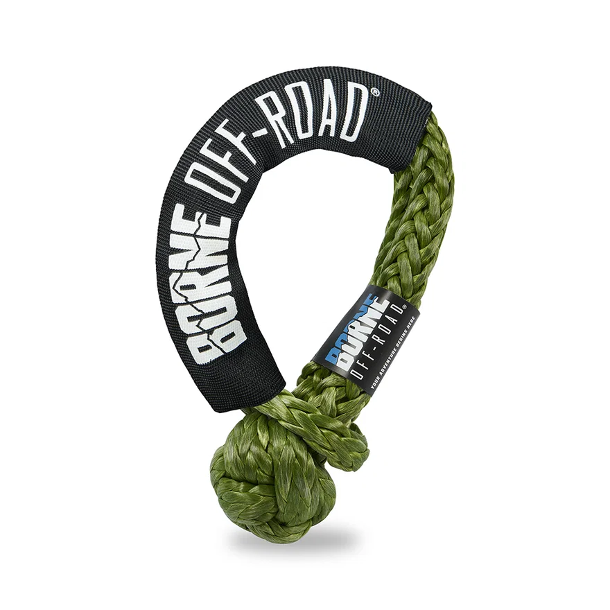 Mishimoto BNSS-12-AG, Borne Off-Road BNSS-12-AG Soft Shackle, Army Green, 1/2 in