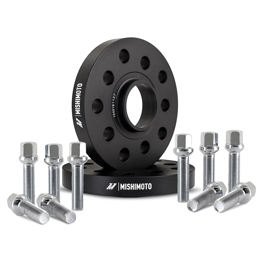 Mishimoto MMWS-009-150BK, Wheel Spacers, Black, 5x100 / 5x112, 57.1 Center Bore, M14x1.5, 15mm