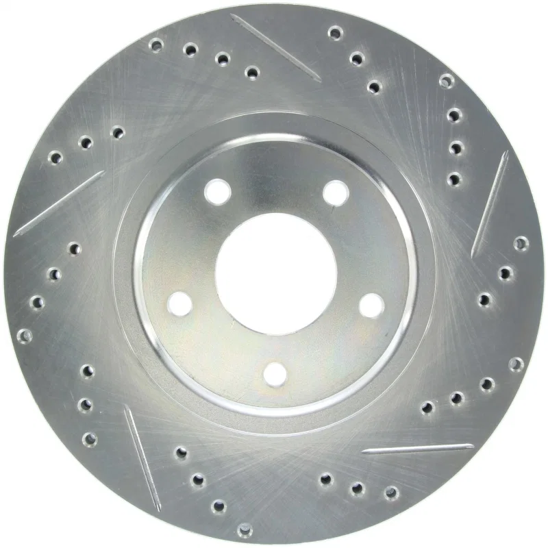 Stoptech 227.42080L, Select Sport Select Sport Nissan Slotted and Drilled Left Front Rotor