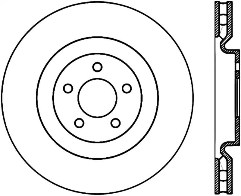 Stoptech 126.61089CSR, Power Slot Cryo 07-08 Ford Mustang Shelby Front Right Slotted Rotor