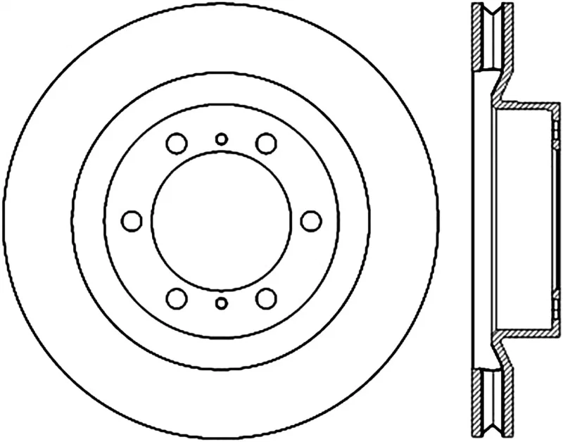 Stoptech 126.44174CSR, 10-17 Lexus GX460 / 10-17 Toyota 4Runner Cryo Slotted Front Right Sport Brake Rotor