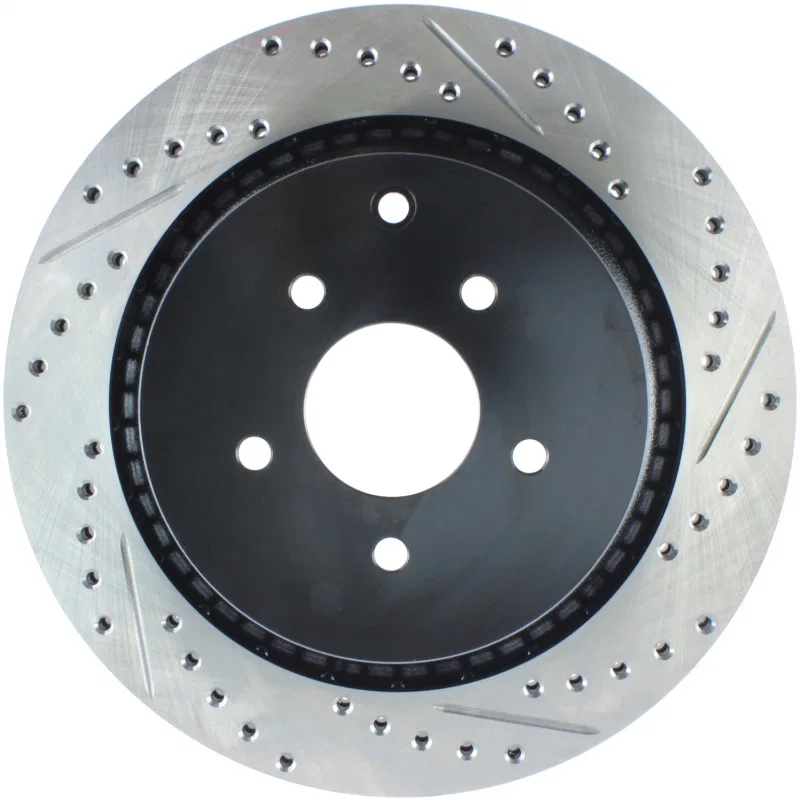 Stoptech 127.42105L, 09 Infiniti FX50 SportStop Slotted & Drilled Rear Left Rotor