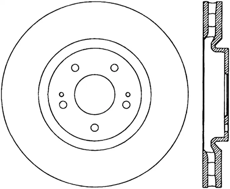 Stoptech 127.46064R, Slotted & Drilled Sport Brake Rotor