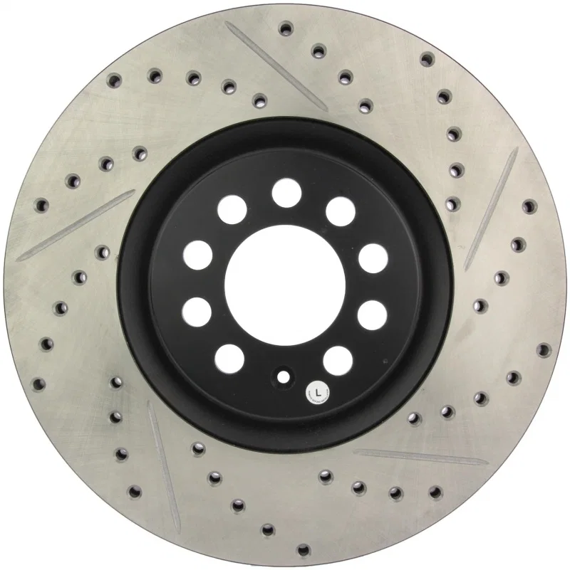 Stoptech 127.33062L, Slotted & Drilled Sport Brake Rotor