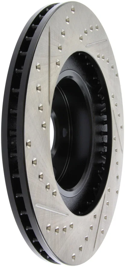 Stoptech 127.47018L, 02-10 Subaru WRX Slotted & Drilled Left Front Rotor (exc. STi)