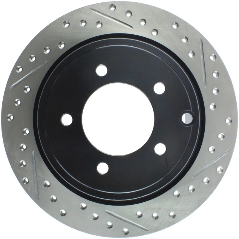 Stoptech 127.63069L, Slotted & Drilled Sport Brake Rotor