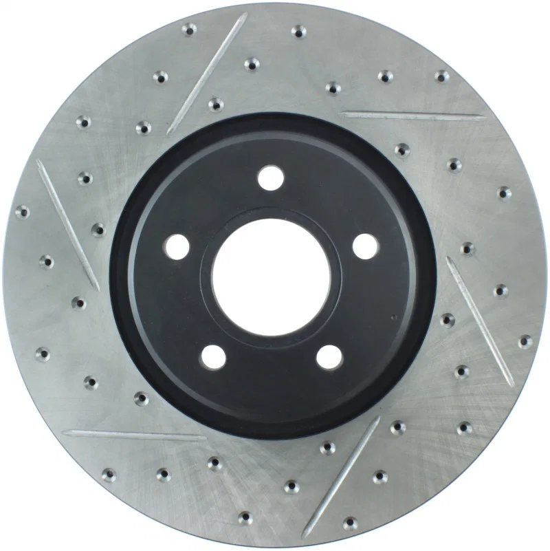 Stoptech 127.39038R, Slotted & Drilled Sport Brake Rotor