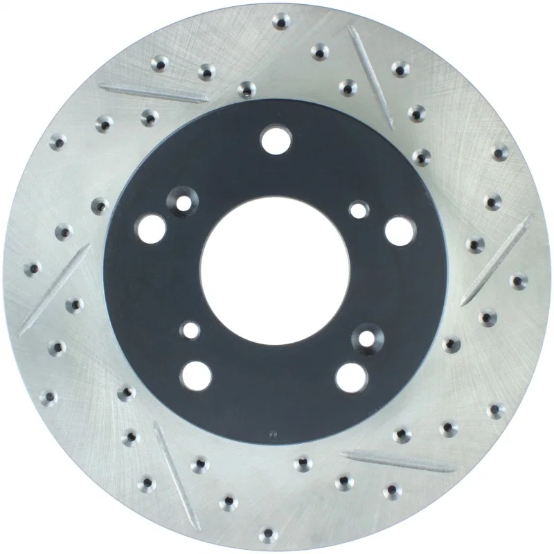 Stoptech 127.40056L, 02-06 Acura RSX Slotted & Drilled Left Front Rotor