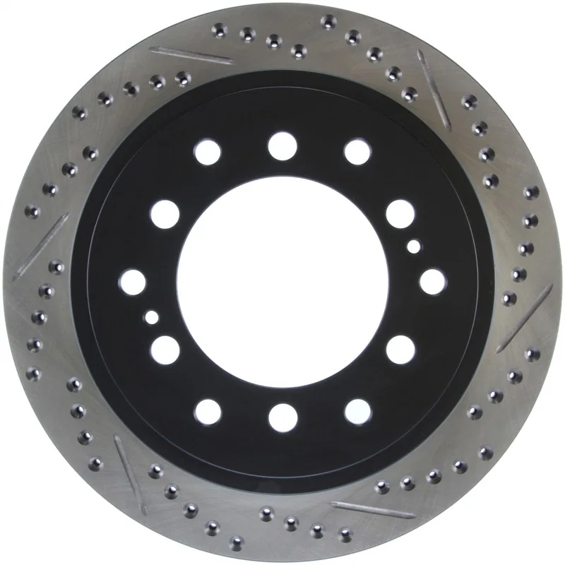 Stoptech 127.44175L, Slotted & Drilled Sport Brake Rotor