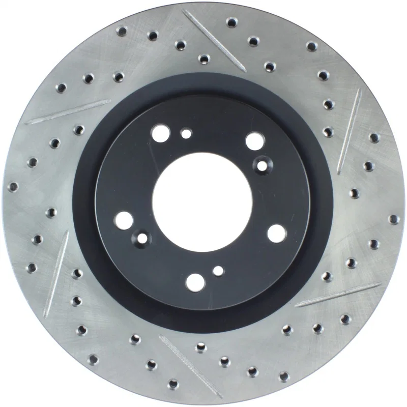 Stoptech 127.40048L, 00-09 S2000 Slotted & Drilled Left Front Rotor