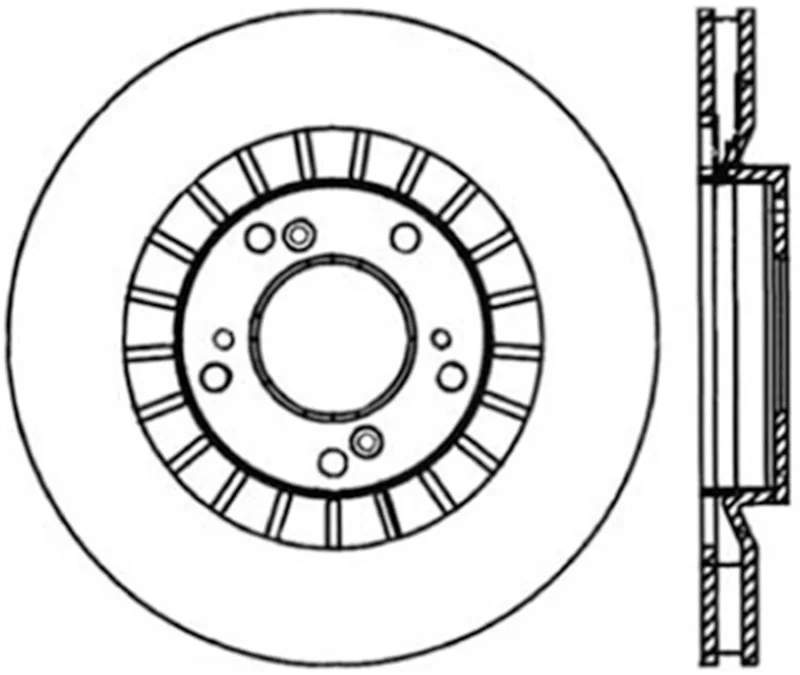 Stoptech 126.40048CSL, Power Slot 00-09 Honda S2000 CRYO Front Left Slotted Rotor
