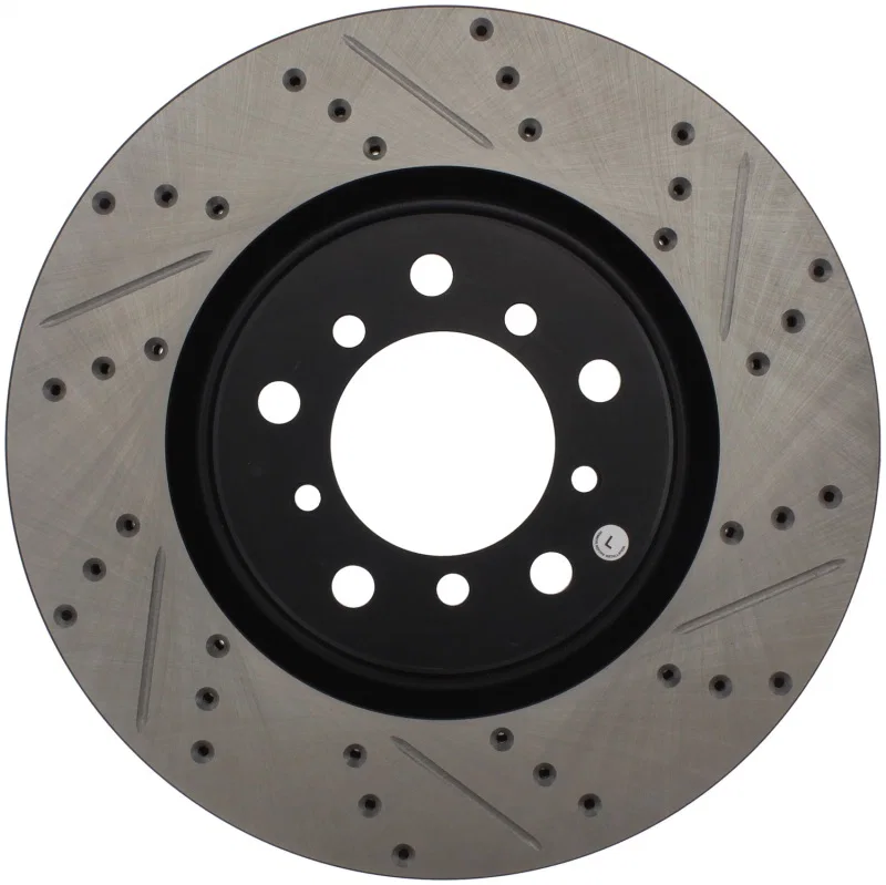 Stoptech 127.34058L, Slotted & Drilled Sport Brake Rotor