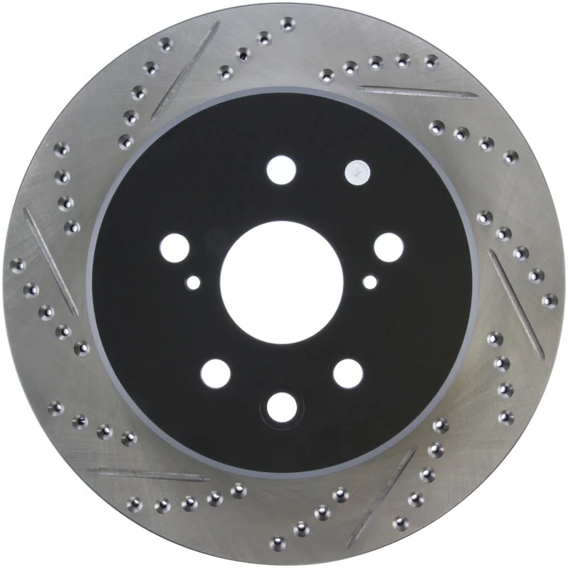 Stoptech 127.44189R, Slotted & Drilled Sport Brake Rotor Right Rear 13-14 Lexus GS300/350/400/430
