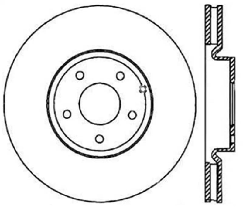 Stoptech 127.42079L, SportStop 6/02-08 Nissan 350Z / 8/02-04 Infiniti G35 Slotted & Drilled Rear Left Rotor