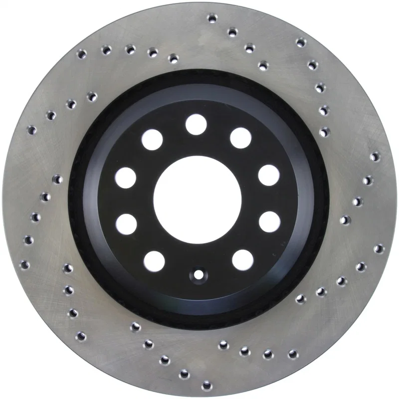 Stoptech 128.33113L, 09-13 VW CC 3.6L VR6 / 08-09 & 12 Golf R/Golf R32 Drilled Left Rear Rotor