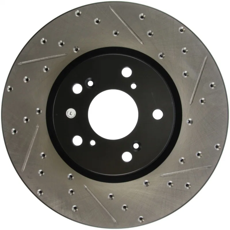 Stoptech 127.40062L, 04-08 Acura TL (Brembo Caliber) SportStop Slotted & Drilled Left Front Rotor