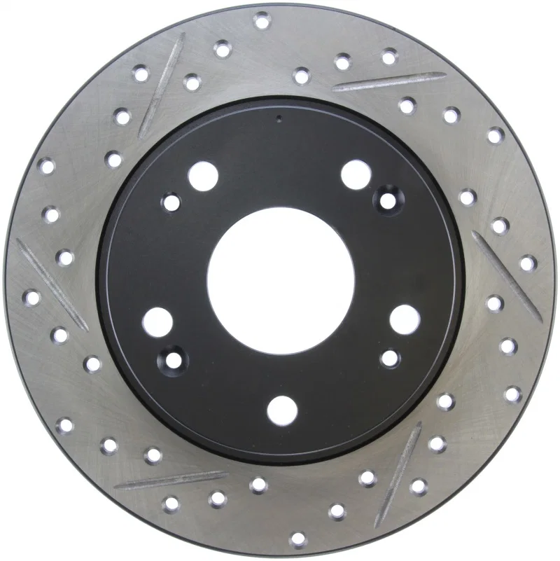 Stoptech 127.40055R, 04-08 Acura TSX / 03-07 Honda Accord SportStop Slotted & Drilled Right Rear Rotor
