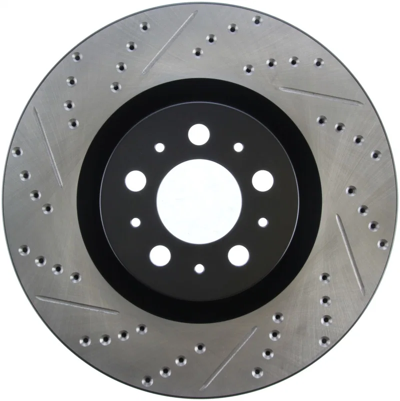 Stoptech 127.39035R, Slotted & Drilled Sport Brake Rotor