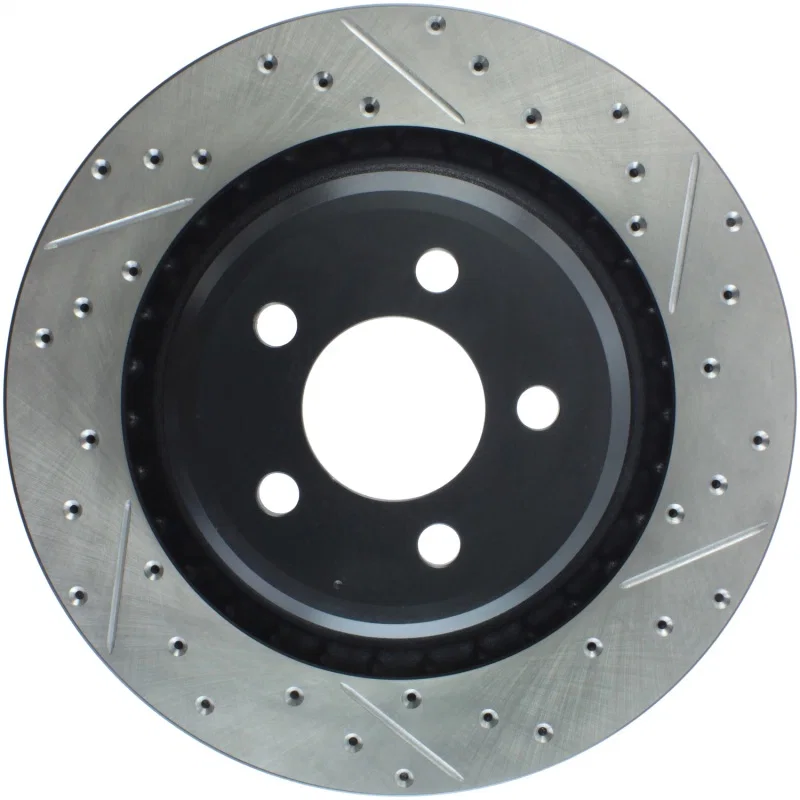 Stoptech 127.63064L, SportStop 06-09 Chrysler SRT-8 Rear Left Drilled & Slotted Rotor