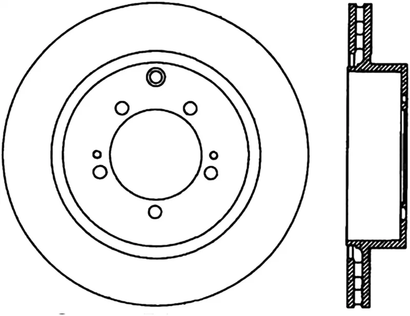 Stoptech 127.46065R, Slotted & Drilled Sport Brake Rotor