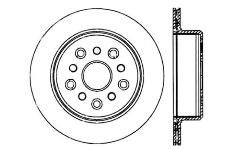 Stoptech 128.44105L, 93-98 Toyota Supra Turbo Drilled Left Rear Rotor