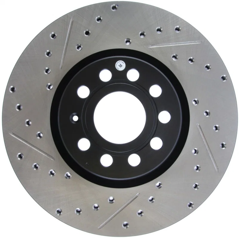 Stoptech 127.33098R, Slotted & Drilled Sport Brake Rotor